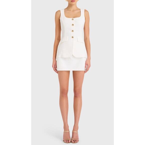 NEW NWT Amanda Uprichard Kya Romper White size Small - Picture 2 of 8